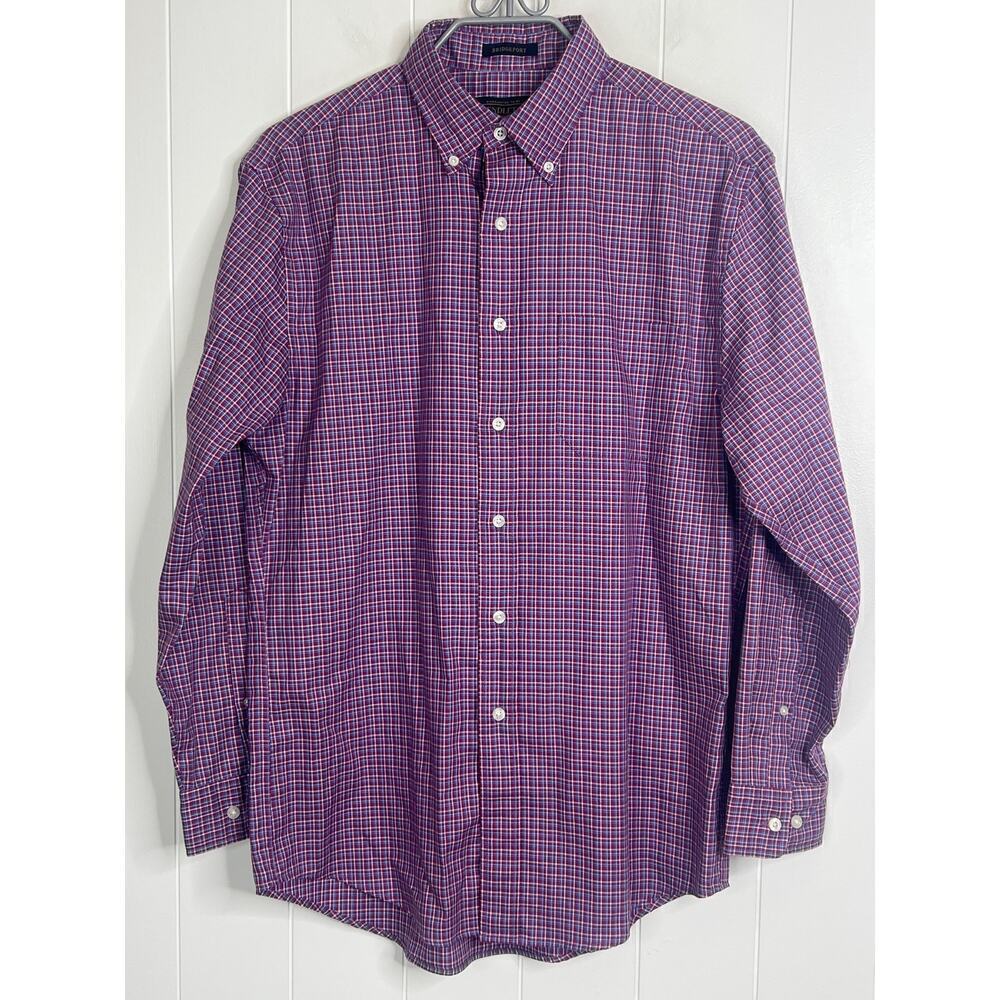 Pendleton Men's Bridgeport Long Sleeve Button Down Purple Plaid Shirt Size Med